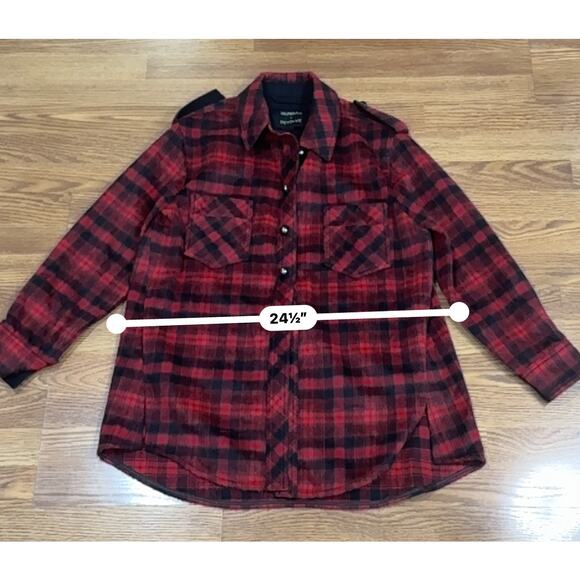 DUNDAS x REVOLVE Red Grunge LONDON OVERSIZED SHIRT small - Picture 6 of 14